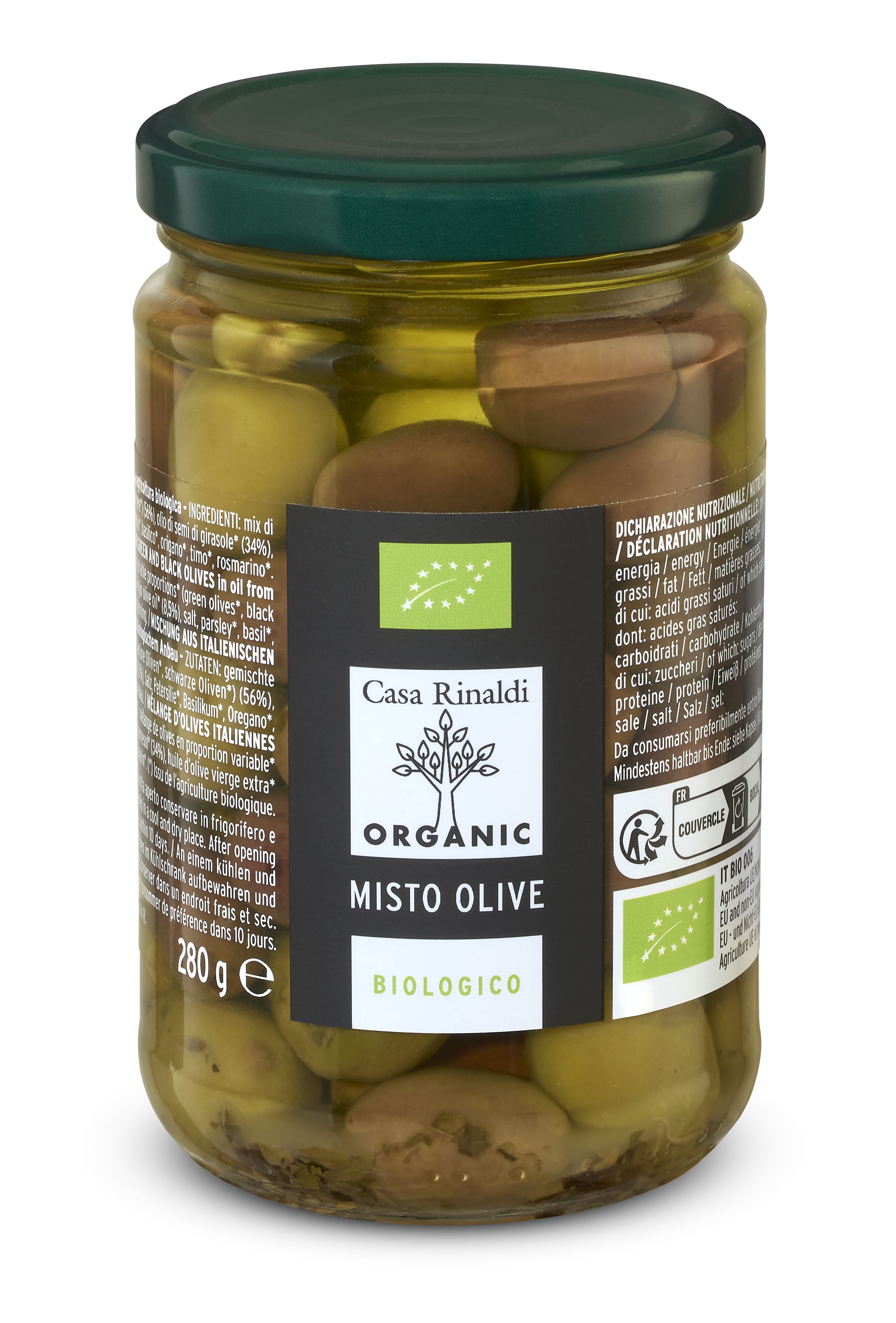 Casarinaldi Organic Mixture Olives 280g