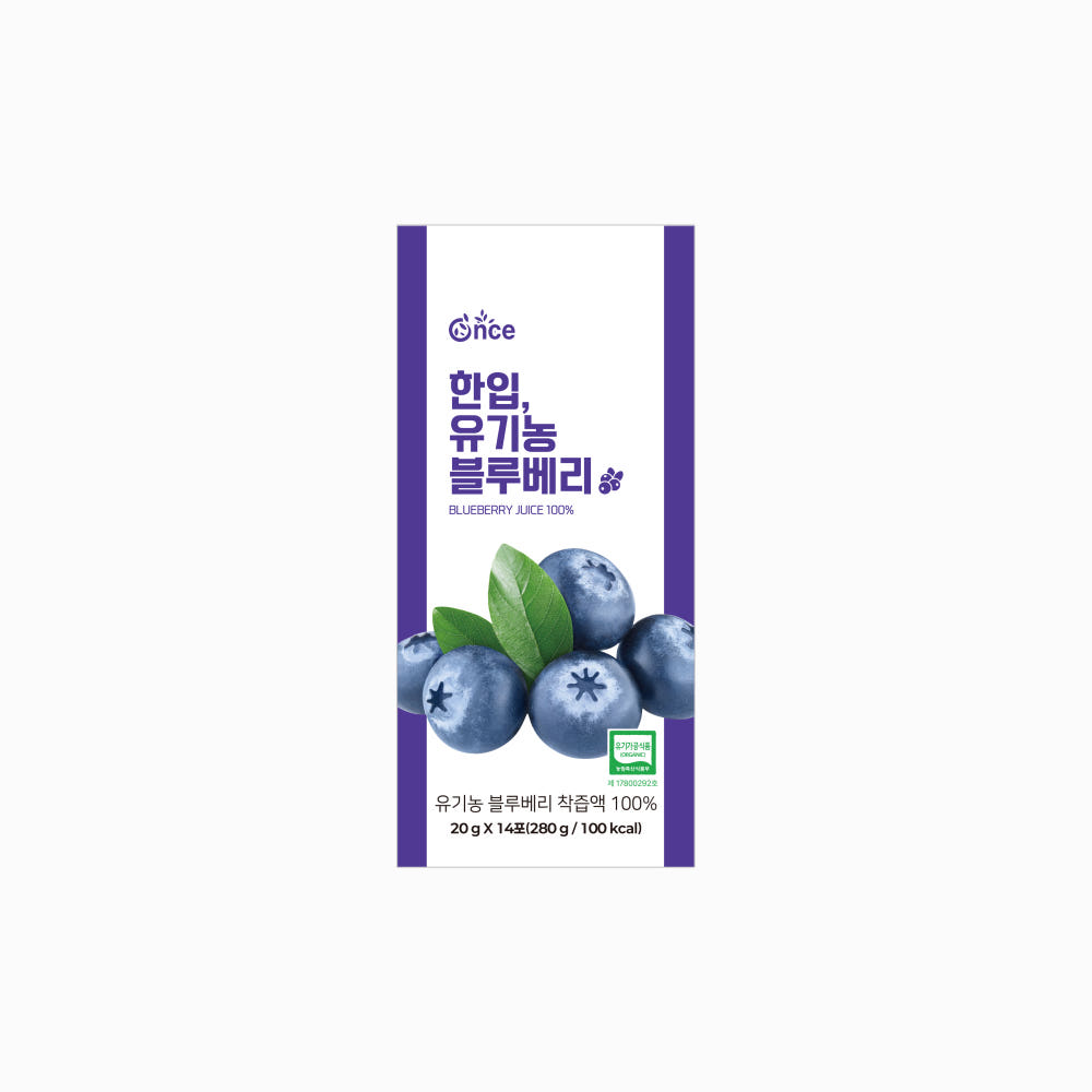 One Bite, Organic Blueberry Juice 20g, 14 Packets, 1 Piece